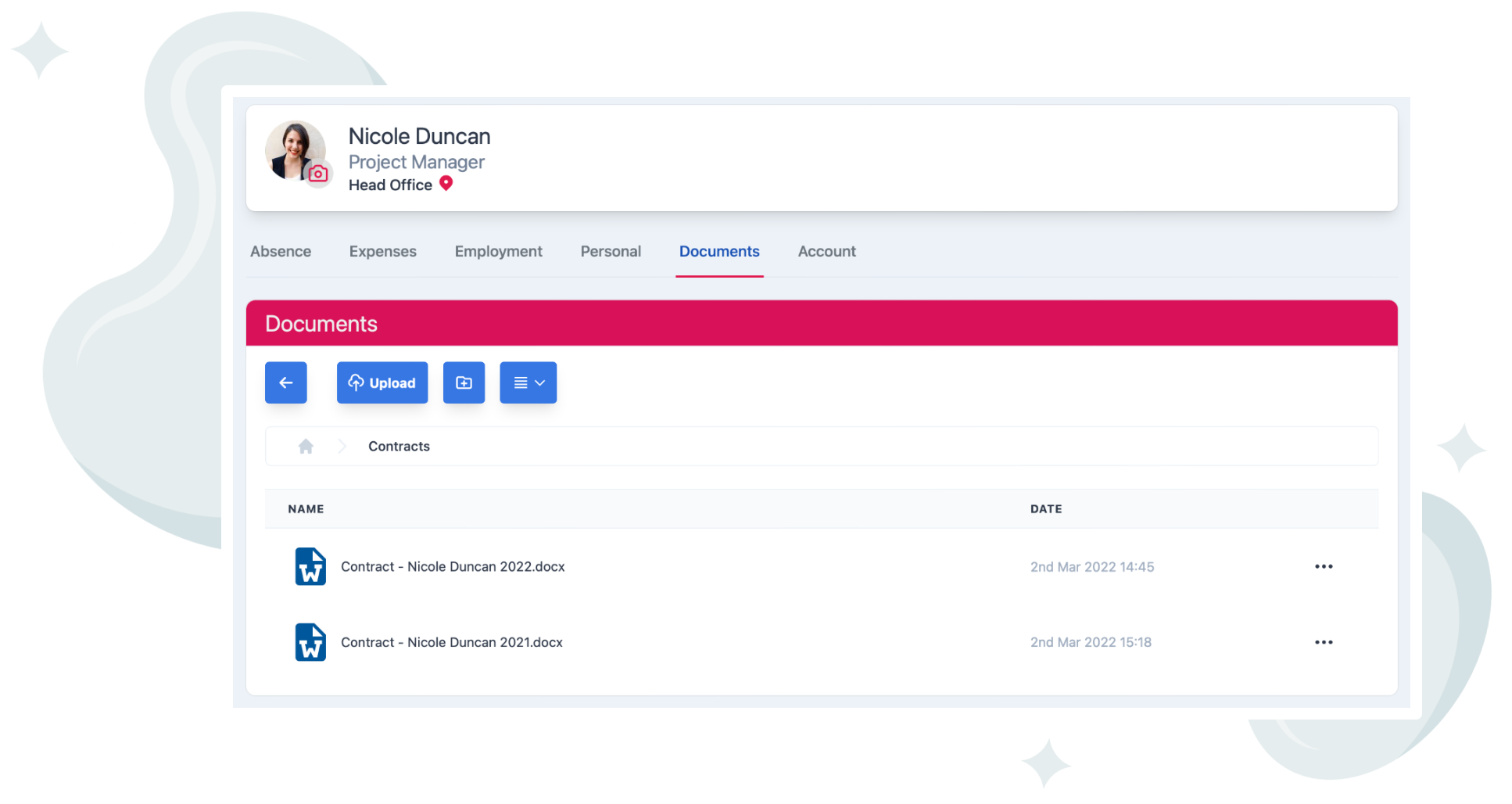 PolarHR Document storage.