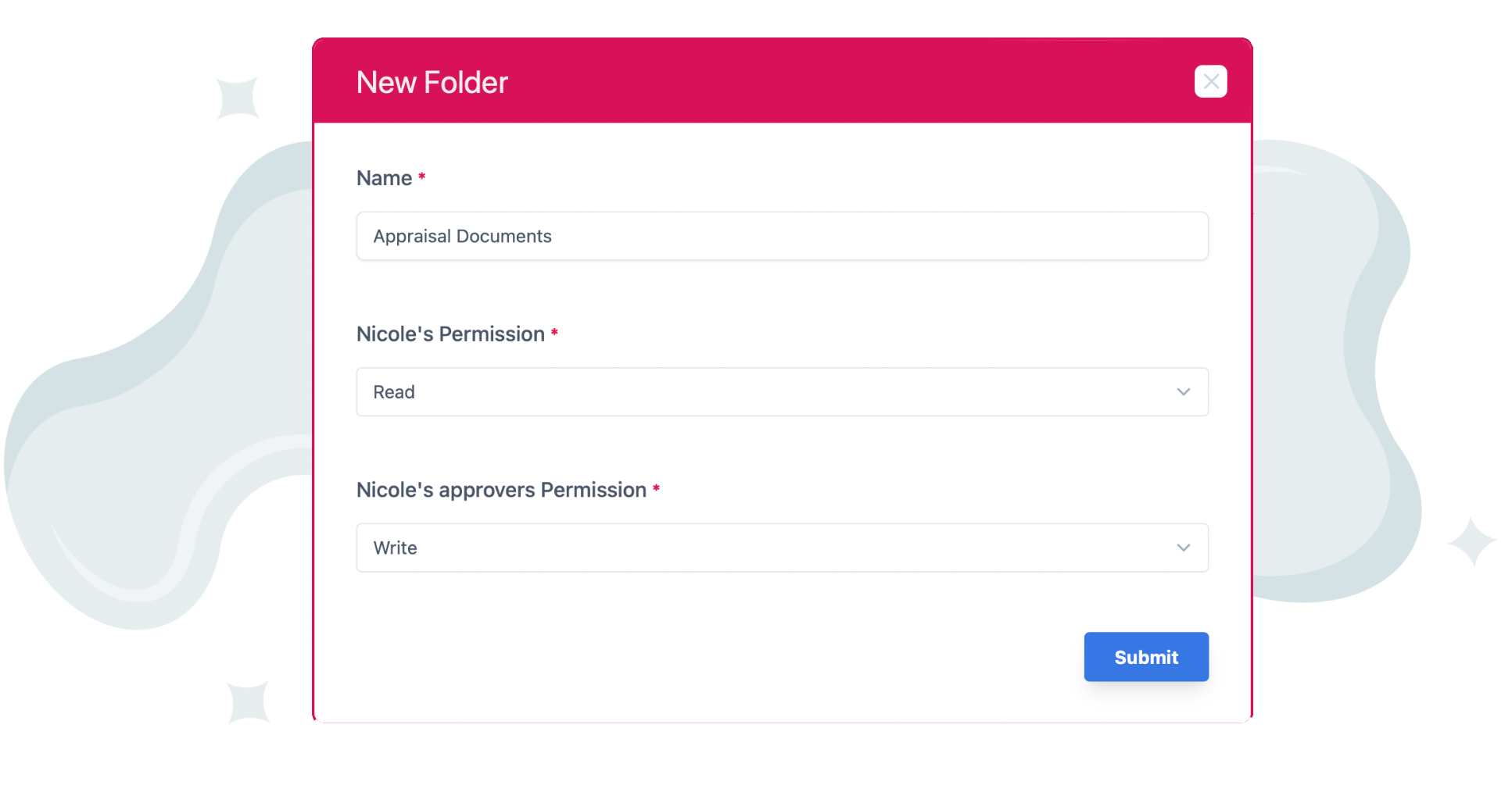 PolarHR Document storage permissions.