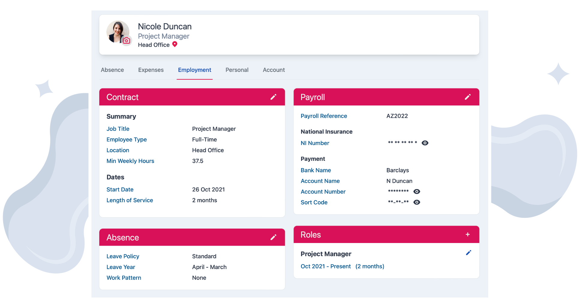 PolarHR employee records. Add employee data.