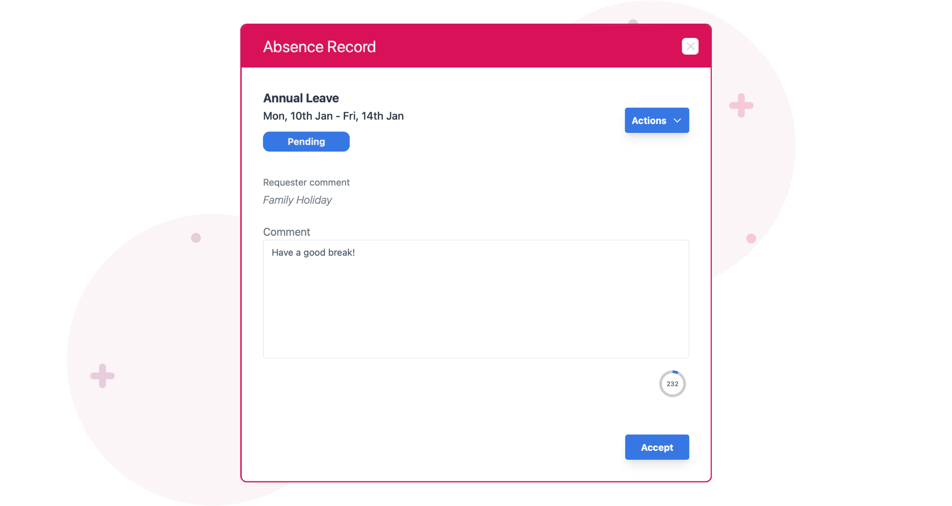 PolarHR absences. Accept or reject.